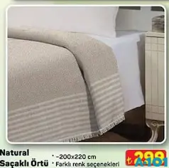 NATURAL SAÇAKLI ÖRTÜ 200X220 CM indirimli fiyat NATURAL SAÇAKLI ÖRTÜ 200X220 CM fiyat ve kampanya bilgisi